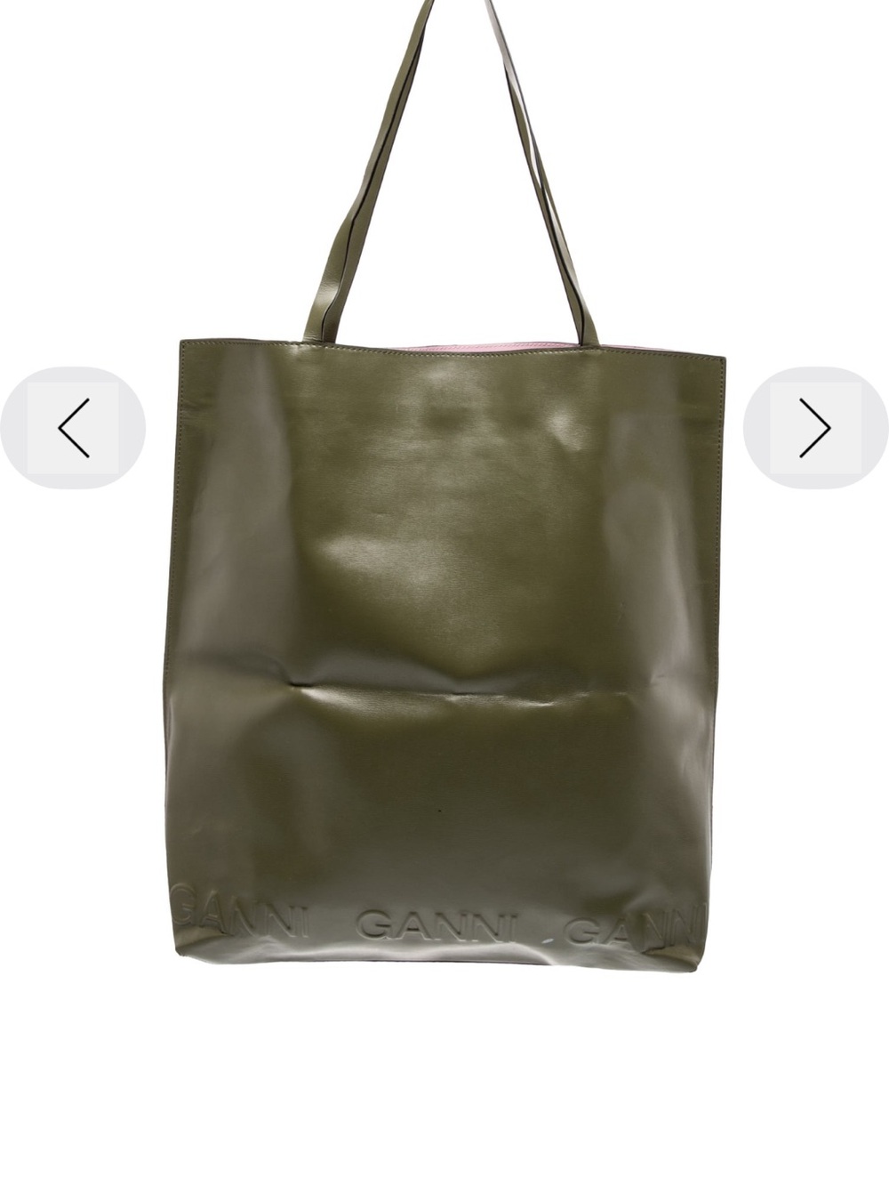 Ganni leather tote